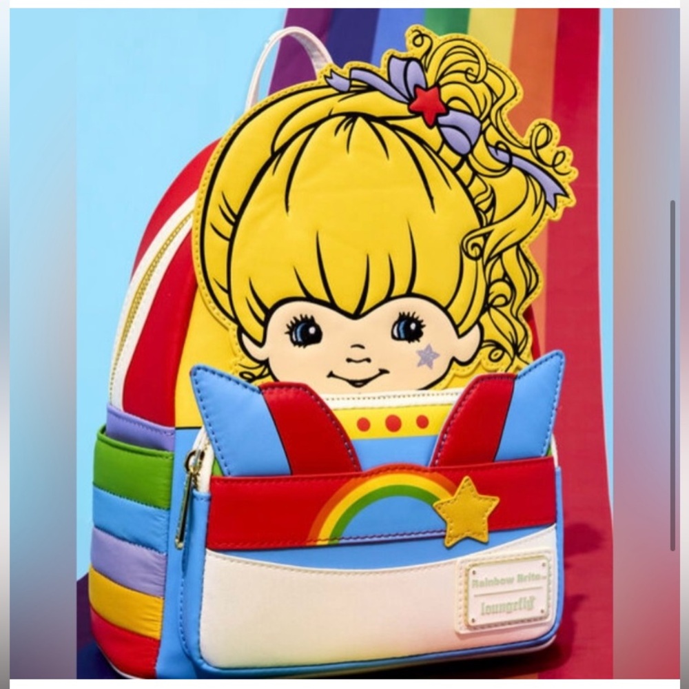 🏷 BNWT Loungefly Rainbow Brite Mini Backpack~Rare~Limited Edition~Vegan Leather
